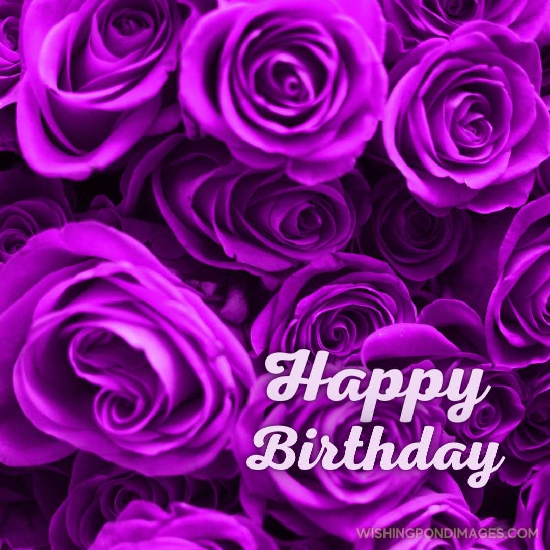 Bunch of purple flowers. Happy Birthday Purple Flower Images